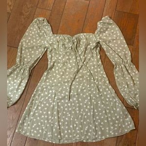 Brand new! Never worn cute green dress with white dots